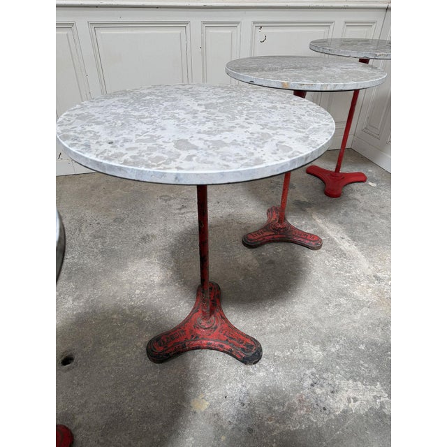 Vintage Bistro Tables, 1930s, Set of 8 For Sale - Image 6 of 8