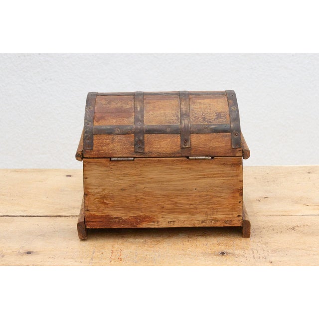Rustic Wooden Spice Merchant Box For Sale - Image 9 of 10
