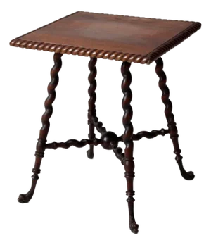 Antique Barley Twist Leg End Table