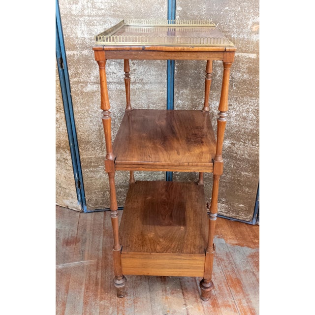 Brown 19th Century English Regency Rosewood Etagere Shelf With Gallery For Sale - Image 8 of 18
