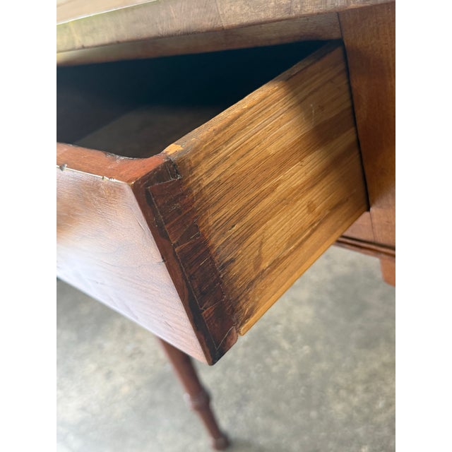 Early 19th Century Solid Cherry Dropleaf Federal Style Table For Sale - Image 9 of 12