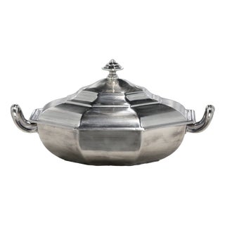 Silver Centerpiece with Lid from Christofle, 1950s For Sale