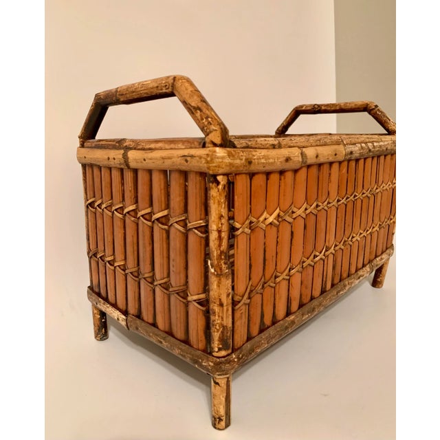 1960s Vintage Boho Chic Bamboo Planter For Sale - Image 5 of 11
