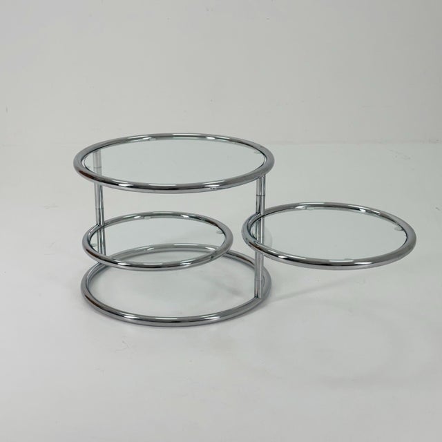 Milo Baughman Mid-Century Modern Coffee Table with 3 Swivel Levels by Milo Baughman, Italy, 1970s For Sale - Image 4 of 11