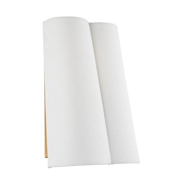 A classic quatrefoil silhouette beautifully updated with a fabric white line shade and Burnished Brass hardware. Floral...