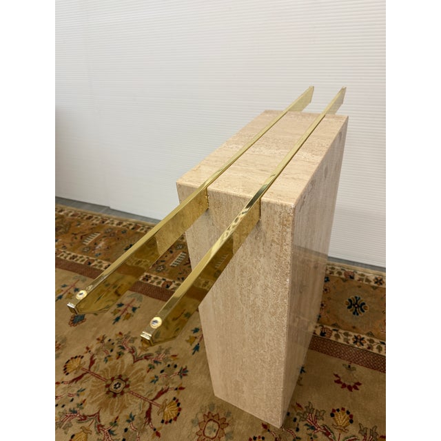 Stone Artedi Travertine Console Table For Sale - Image 7 of 13