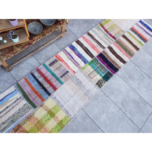 Textile Oushak Vintage Turkish Runner For Sale - Image 7 of 10