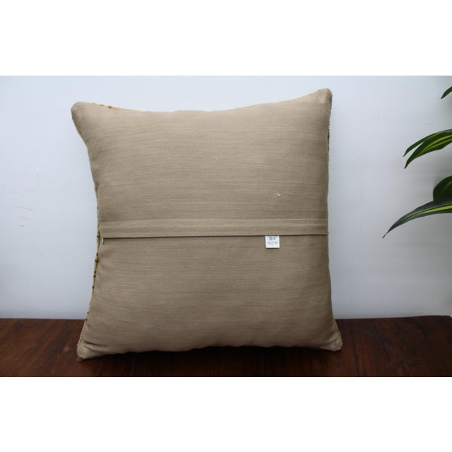 Textile Vintage Rug Decorative Pillow Cover - 18.5"x18.5" For Sale - Image 7 of 8