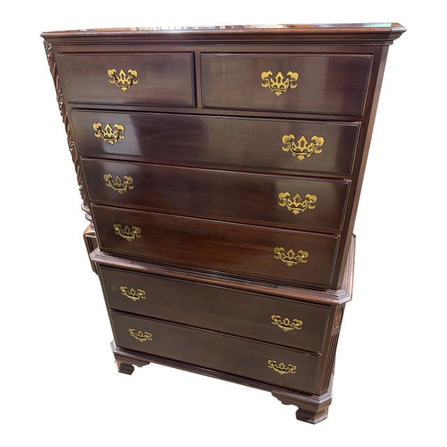 Ethan Allen Cherry Wood Tall Boy For Sale