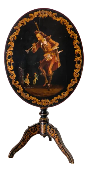 Painted Wooden Coffee Table, France, Mid-19th Century