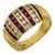 Vintage Ruby Diamond 14k Yellow Gold Ring, Size 6.25 For Sale