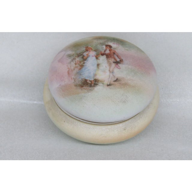 Royal Bayreuth Cameo Tapestry Porcelain Lidded Trinket Box For Sale - Image 11 of 13