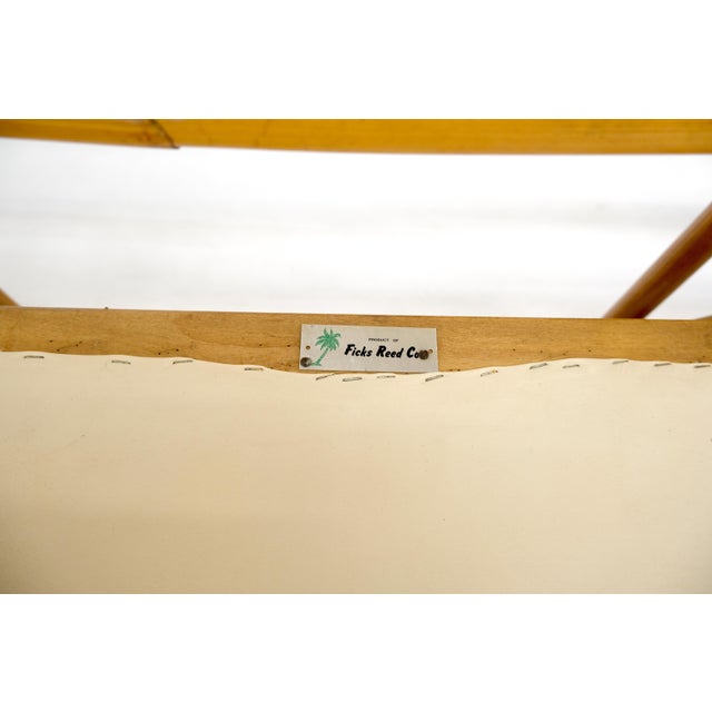 Ficks Reed Mid Century 3 Pieces Rattan Bamboo Sofa Chairs Set c1960s MINT For Sale - Image 10 of 18