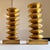Postmodern French Gilt Gold Sculpture Sputnik Space Age Post Modern Pair Candlesticks, c.1980s-1990s For Sale - Image 3 of 9