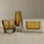 Contemporary Carrara Polished Amber Glass Vase, 4" For Sale - Image 3 of 5