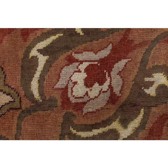 Tan Doris Leslie Blau Antique Turkish Oushak Rug For Sale - Image 8 of 11