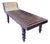 Antique Colonial Cane Chaise Longue With Turned Legs and Slatted Hardwood Frame For Sale