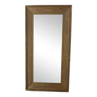 Rubbed Gold Wall Mirror For Sale