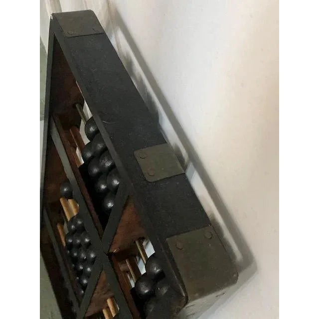 Two Vintage/Antique Abacus W/Brass Detail For Sale - Image 10 of 11