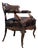 Antique Victorian Brown Leather Chair For Sale