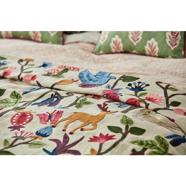 Traditional Sanderson Forest of Dean Fabric in Brights/Multi For Sale - Image 3 of 3