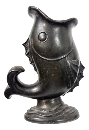 Art Deco Bronze Fish Vase by Just Andersen, 1930s