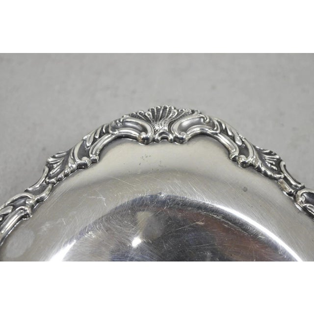 Vintage Community Ascot Victorian Silver Plated Oval Narrow Trinket Dish For Sale In Philadelphia - Image 6 of 12