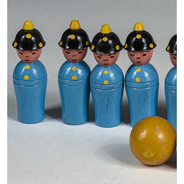 Wooden Toy Bowling Game from Gurman Matelica, Italy, 1940s, Set of 12 For Sale - Image 4 of 9