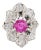 Marguerite Ring Gold, Diamonds and Ruby Circa 1900, Size 4.5 For Sale