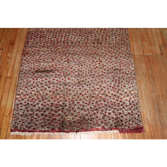 Mid 20th Century Vintage Zabihi Collection Turkish Tulu Carpet - 4'2" x 6'11" For Sale - Image 5 of 10