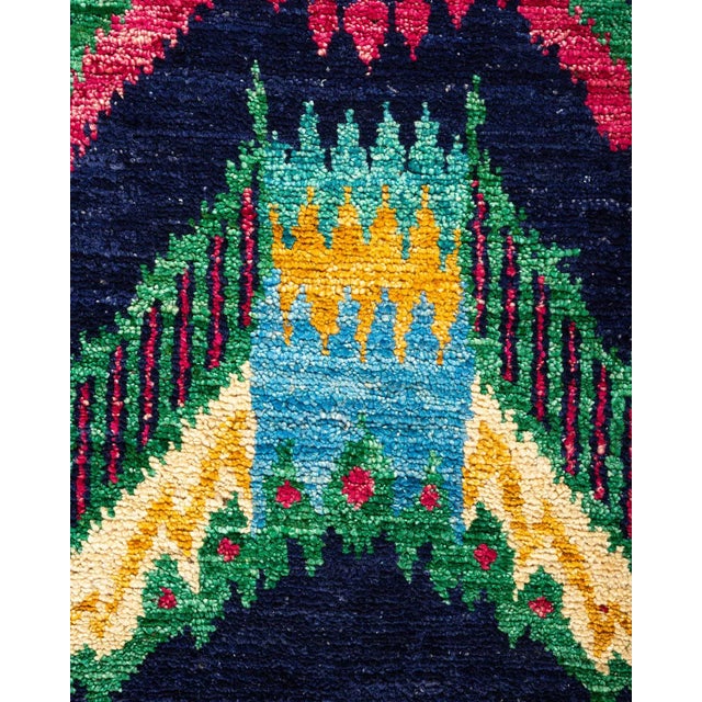 Modern Modern Hand Knotted Area Rug, Blue - 5' 0" x 7' 10" For Sale - Image 3 of 9