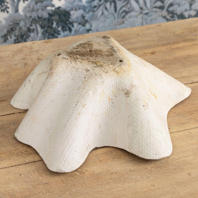 Antique White Midcentury Swiss Willy Guhl Clam Shell Planter For Sale - Image 8 of 8