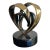 “Gemini” 8” Bronze Bennett Sculpture. For Sale