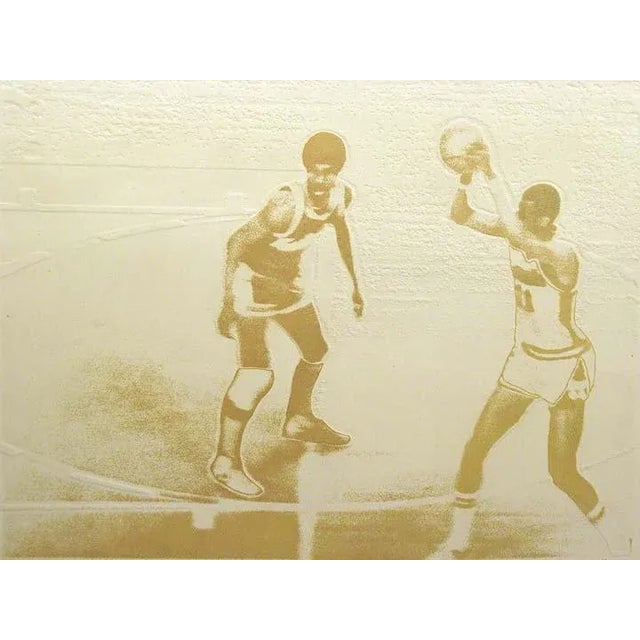 "One on One" by Ted Thomas Hand signed, titled and numbered by the artist Crease Image "One on One" Unframed Limited...