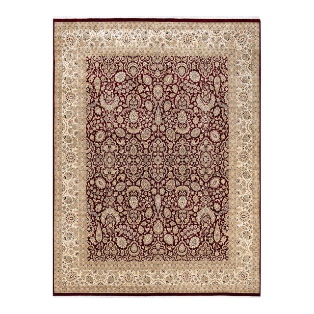 Mogul Hand-Knotted Area Rug - Red, 8' 1" x 10' 5" For Sale