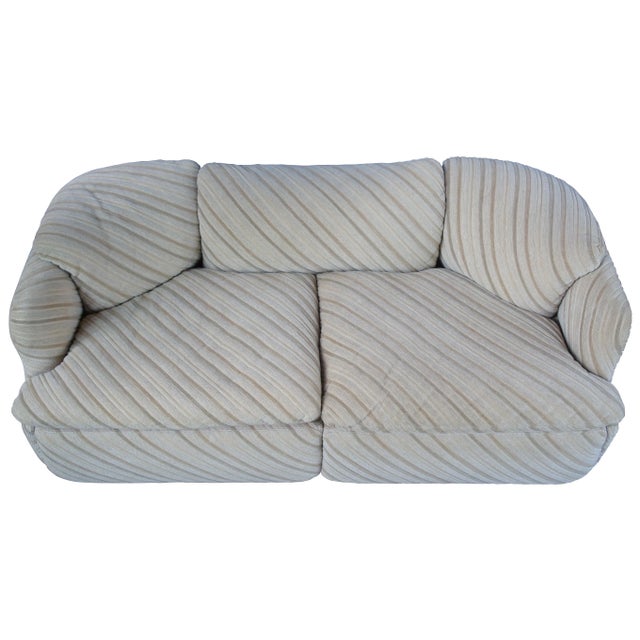 "Iconic Fratelli Saporiti Italian Confidental lounge, library or club sofa / couch by Alberto Rosselli, circa 1970s. One...