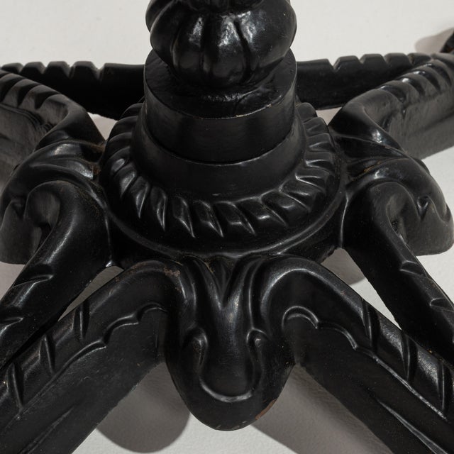 Cast Iron Bistro Table with Oak Top, Antique, France, 20th Century For Sale - Image 9 of 13