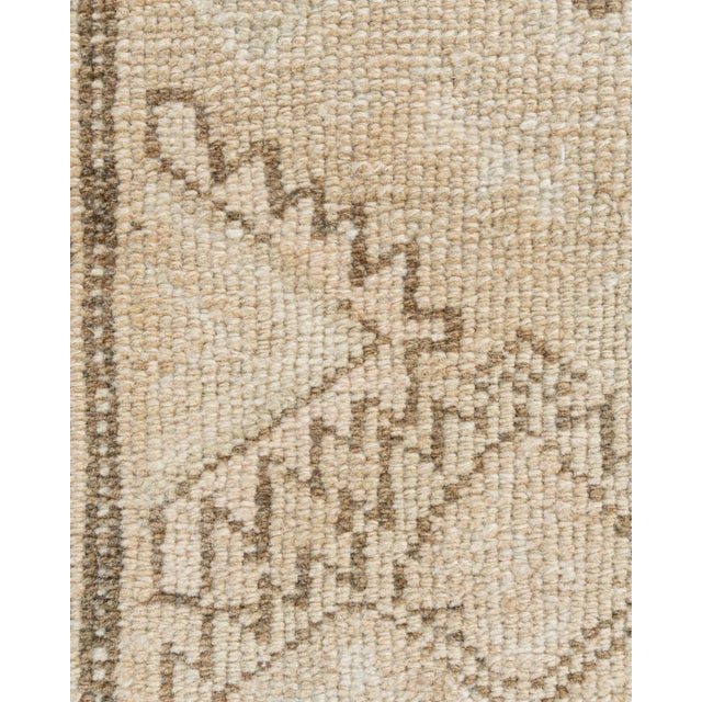 1940s Vintage Beige Area Rug 4' X 6'7 For Sale - Image 10 of 12