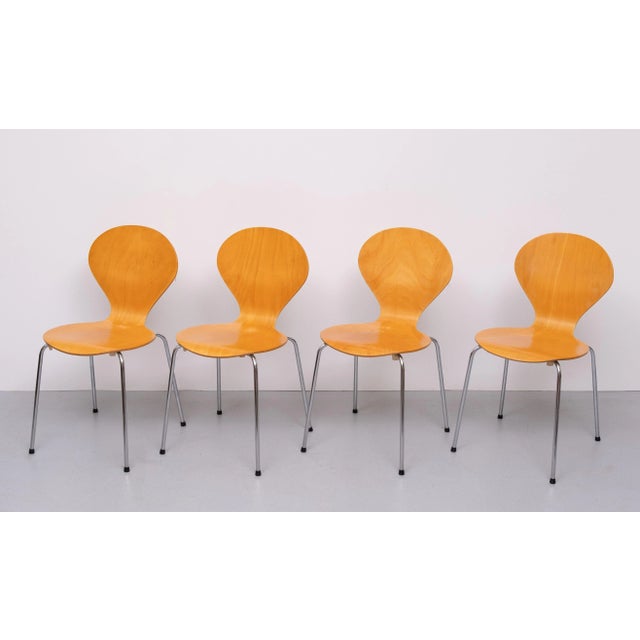 Rondo Chairs in Beech Plywood, Denmark, 1990s, Set of 4 For Sale - Image 10 of 10