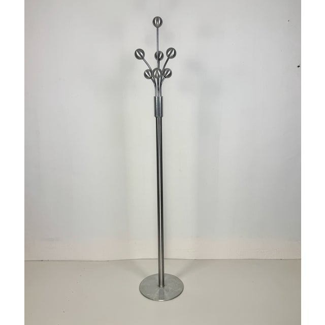 Mid-Century Sputnik Steel Coat Rack, Italy, 1970s For Sale - Image 9 of 9