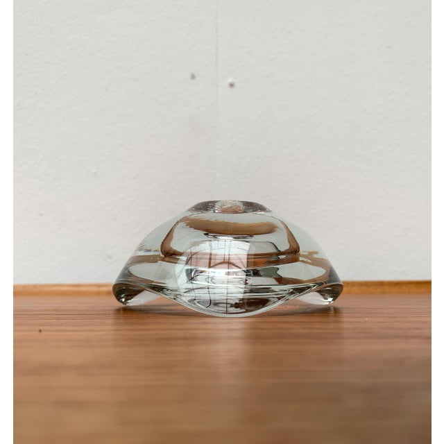 Vintage Scandinavian Reversible Glass Candleholder, 1970s, in Very Good conditions. Designed 1970 to 1979