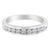 Contemporary 18K White Gold Round-Cut Diamond Ring (1/2 cttw, H-I Color, SI2-I1 Clarity) For Sale - Image 3 of 7