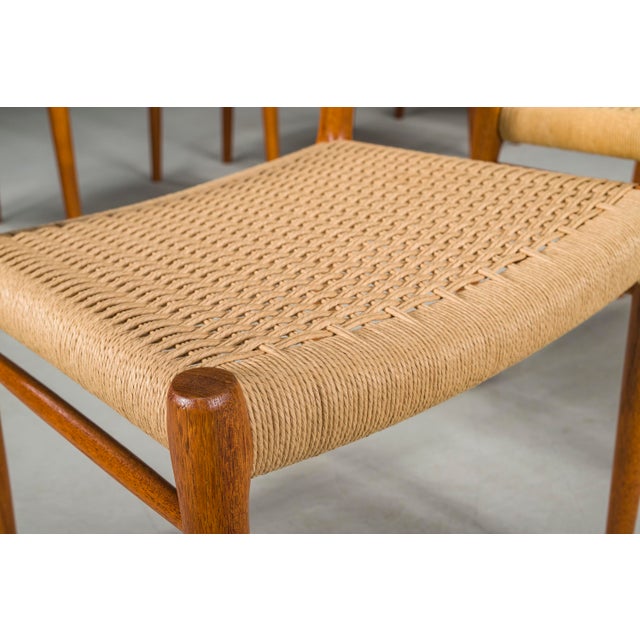 Danish Teak Model 75 Dining Chairs by Niels Møller, 1960s, Set of 8 For Sale - Image 12 of 18