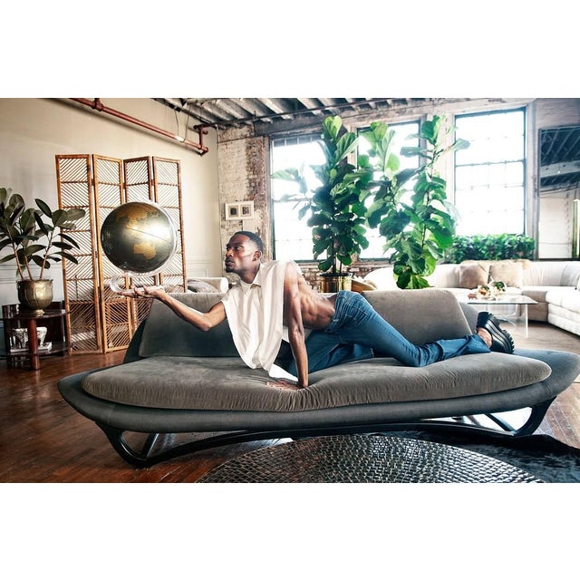 1950s Mid Century Modern Gondola Sofa Attributed to John Keal for Brown Saltman For Sale - Image 13 of 13