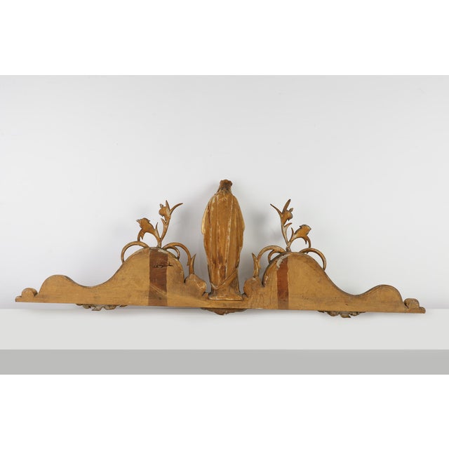 19th Century French Carved Oak Statue of the Holy Virgin For Sale - Image 11 of 12