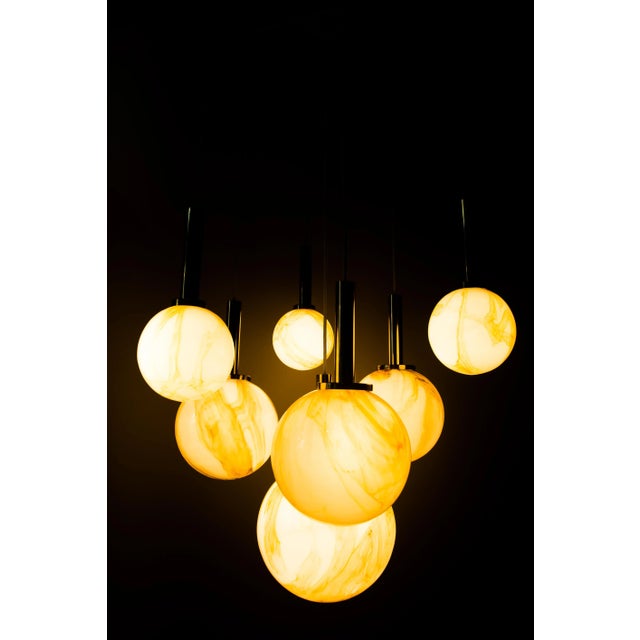 Glass Chandelier, 1960s For Sale - Image 4 of 6