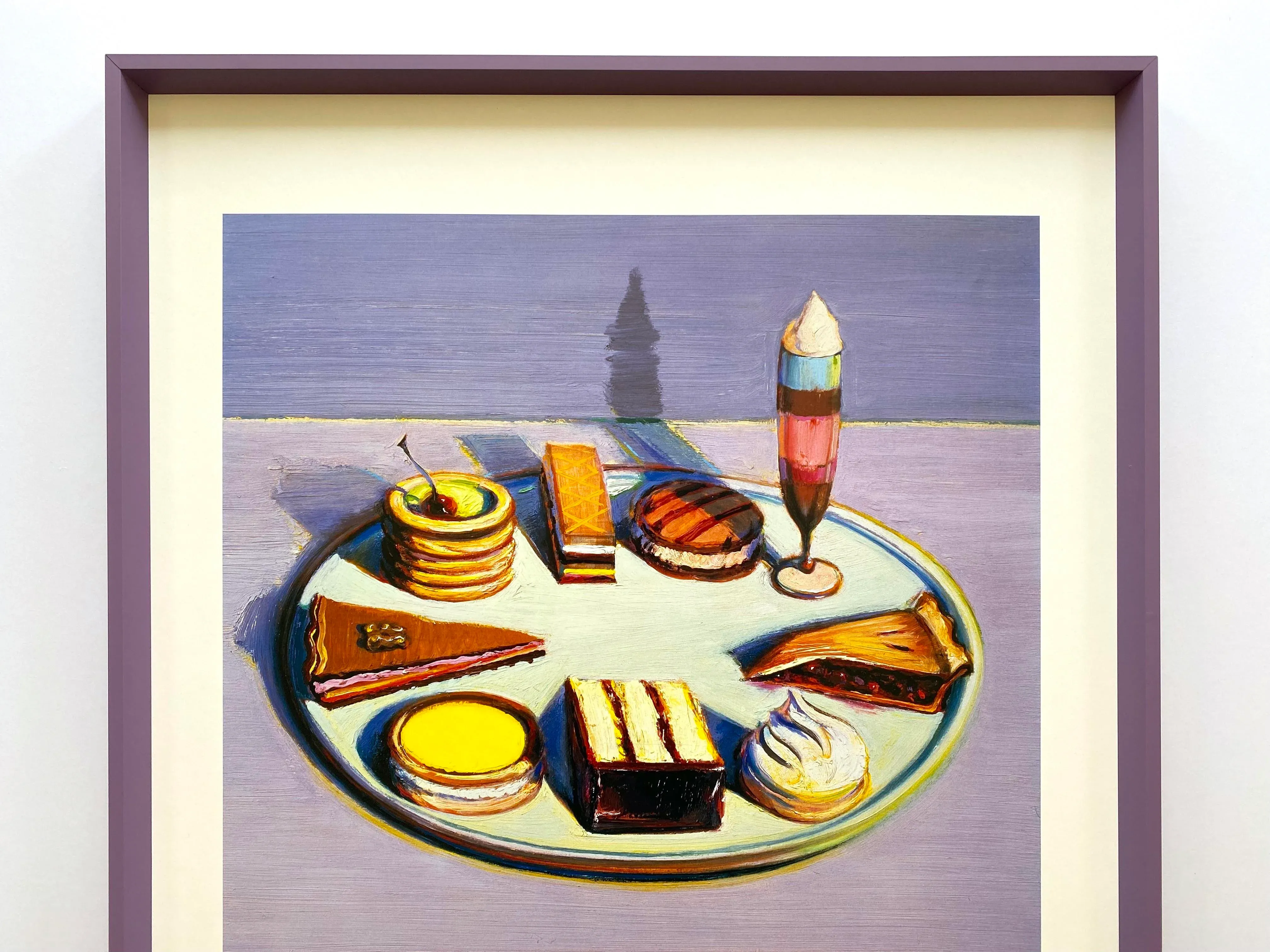 Wayne Thiebaud Vintage 1999 Pop Art Lithograph Print Framed Museum