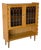 Licentia Møbler Oak Glass Bookcase With Scalloped Edges Danish Mid-Century Modern 1970s For Sale
