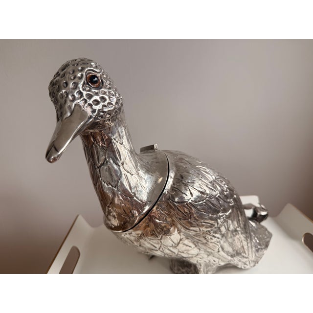 Silver Duck Silver-Plated Wine Cooler from Franco Lapini, Italy, 1960 For Sale - Image 8 of 17