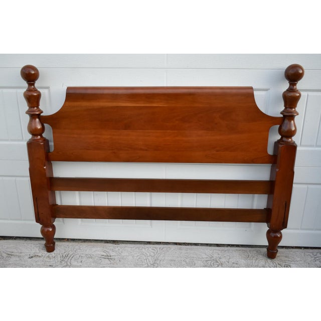 Brown Vintage Full Size Solid Cherry Americana Style Headboard For Sale - Image 8 of 13